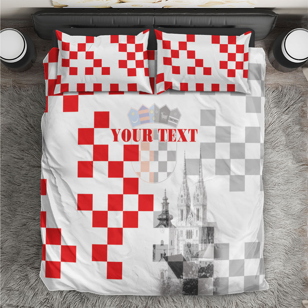 Personalized Croatia Hrvatska Bedding Set National Day 2026 White Version