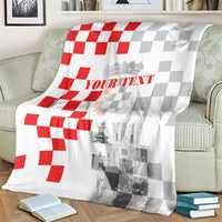 Personalized Croatia Hrvatska Blanket National Day 2026 White Version