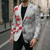 Personalized Croatia Hrvatska Blazer National Day 2026 White Version
