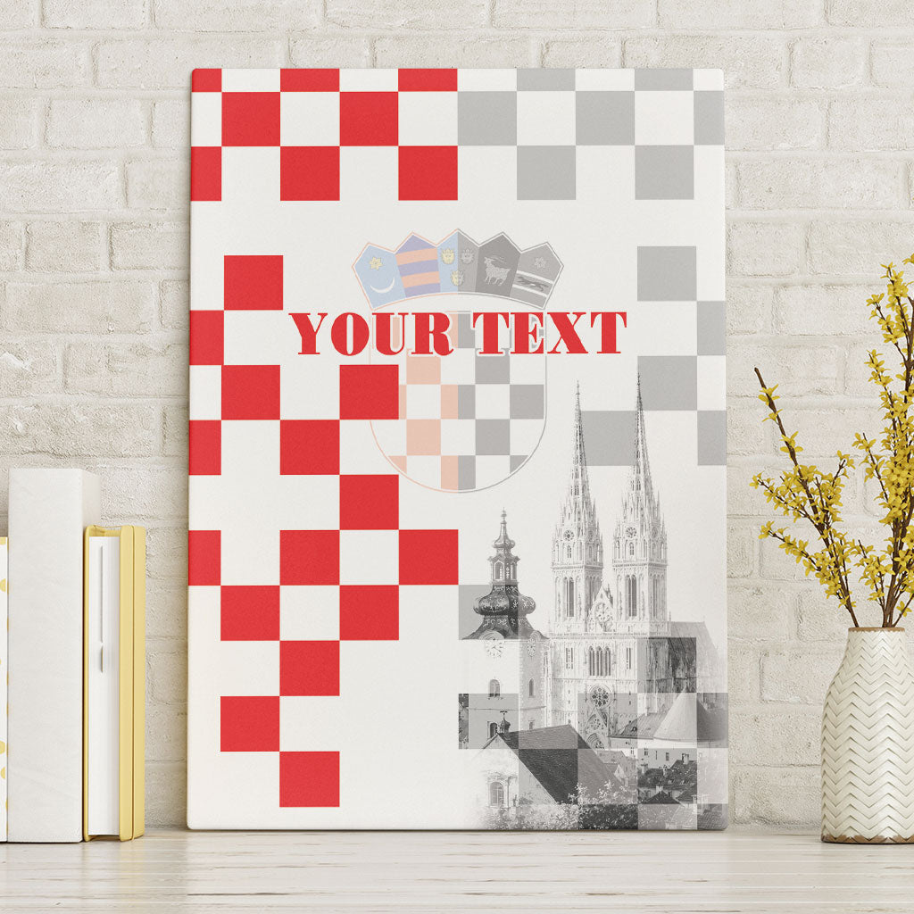 Personalized Croatia Hrvatska Canvas Wall Art National Day 2026 White Version