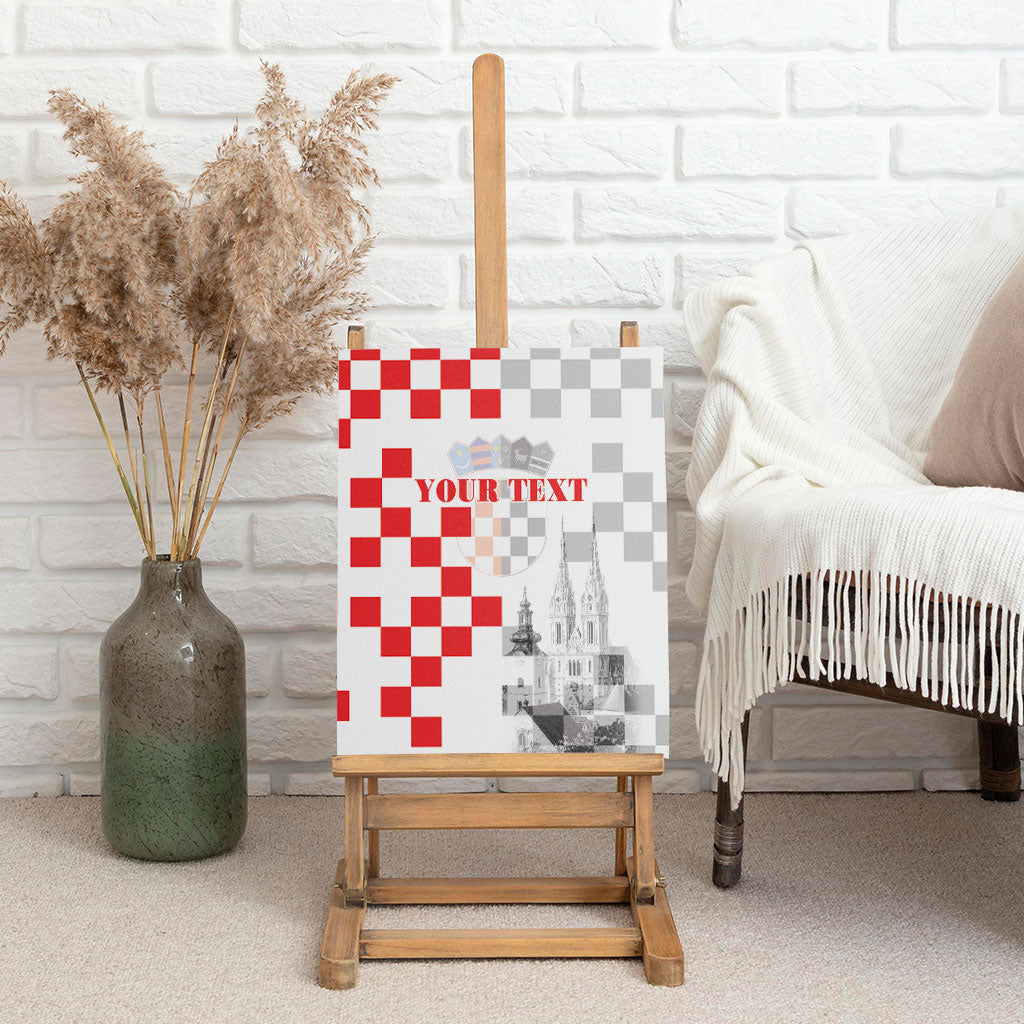 Personalized Croatia Hrvatska Canvas Wall Art National Day 2026 White Version