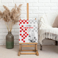 Personalized Croatia Hrvatska Canvas Wall Art National Day 2026 White Version