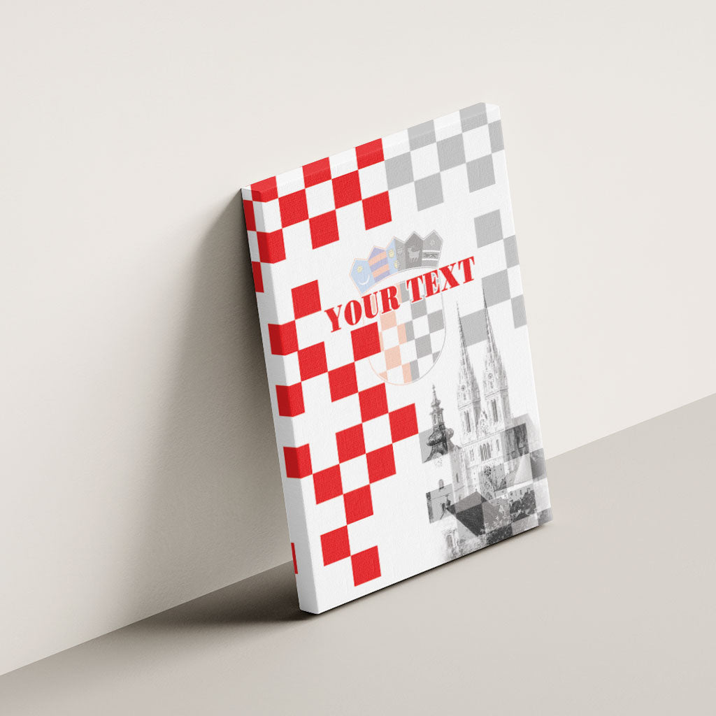 Personalized Croatia Hrvatska Canvas Wall Art National Day 2026 White Version