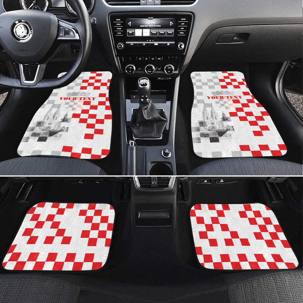 Personalized Croatia Hrvatska Car Mats National Day 2026 White Version