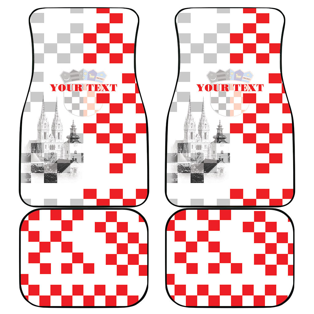 Personalized Croatia Hrvatska Car Mats National Day 2026 White Version
