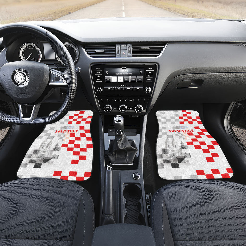 Personalized Croatia Hrvatska Car Mats National Day 2026 White Version