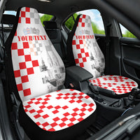 Personalized Croatia Hrvatska Car Seat Cover National Day 2026 White Version