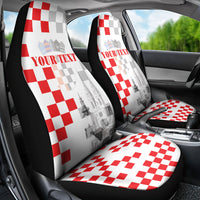 Personalized Croatia Hrvatska Car Seat Cover National Day 2026 White Version