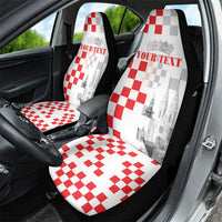 Personalized Croatia Hrvatska Car Seat Cover National Day 2026 White Version