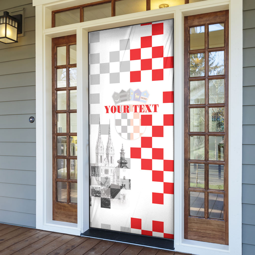 Personalized Croatia Hrvatska Door Cover National Day 2026 White Version