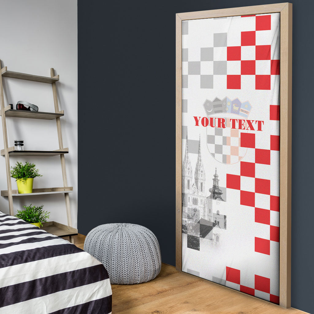 Personalized Croatia Hrvatska Door Cover National Day 2026 White Version