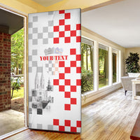Personalized Croatia Hrvatska Door Cover National Day 2026 White Version