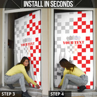 Personalized Croatia Hrvatska Door Cover National Day 2026 White Version