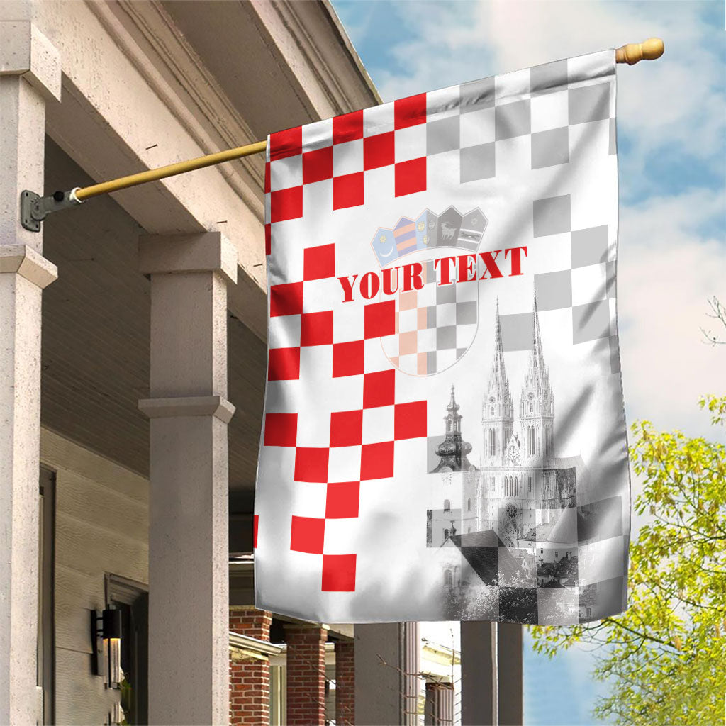 Personalized Croatia Hrvatska Garden Flag National Day 2026 White Version