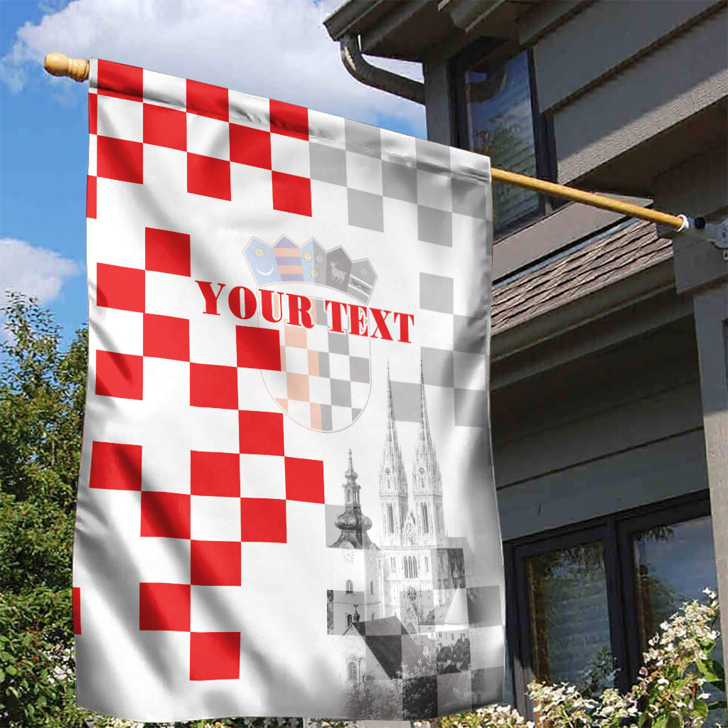 Personalized Croatia Hrvatska Garden Flag National Day 2026 White Version