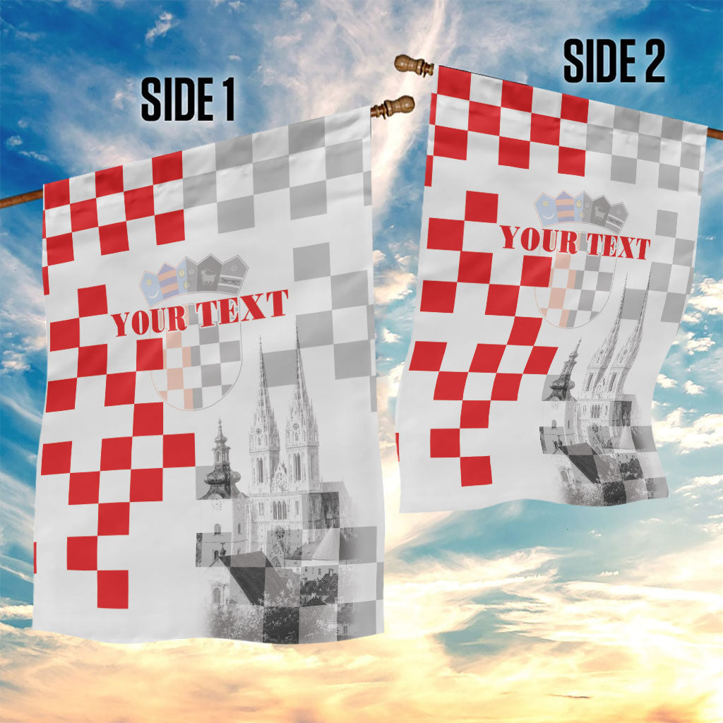 Personalized Croatia Hrvatska Garden Flag National Day 2026 White Version