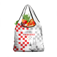 Personalized Croatia Hrvatska Grocery Bag National Day 2026 White Version