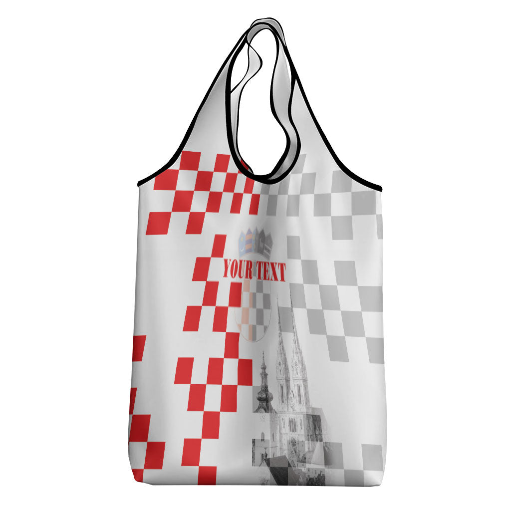 Personalized Croatia Hrvatska Grocery Bag National Day 2026 White Version
