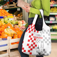 Personalized Croatia Hrvatska Grocery Bag National Day 2026 White Version