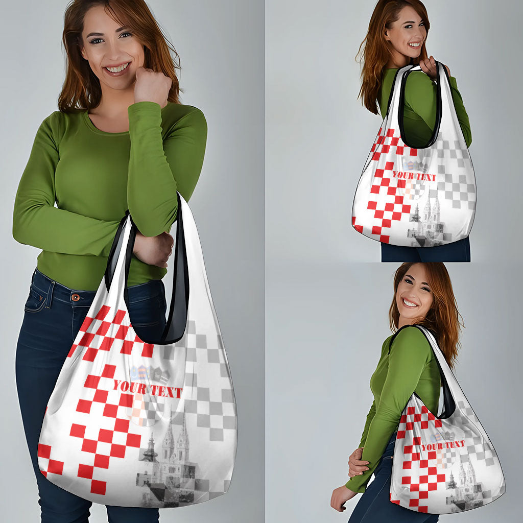 Personalized Croatia Hrvatska Grocery Bag National Day 2026 White Version