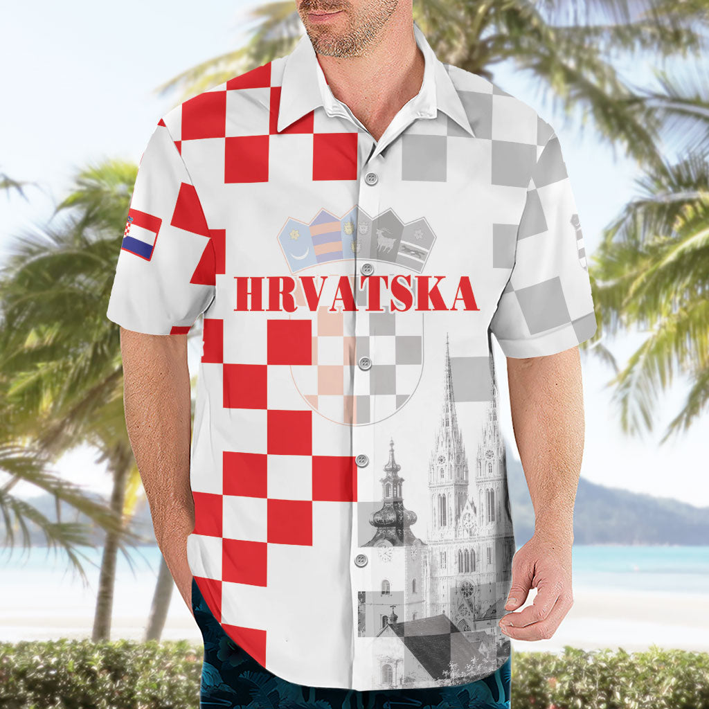 Personalized Croatia Hrvatska Hawaiian Shirt National Day 2026 White Version