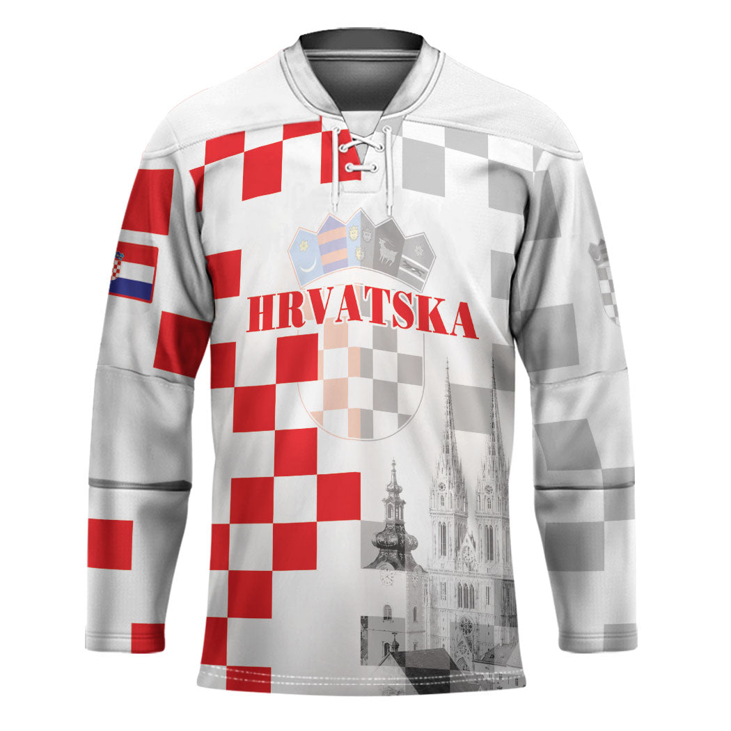 Personalized Croatia Hrvatska Hockey Jersey National Day 2026 White Version