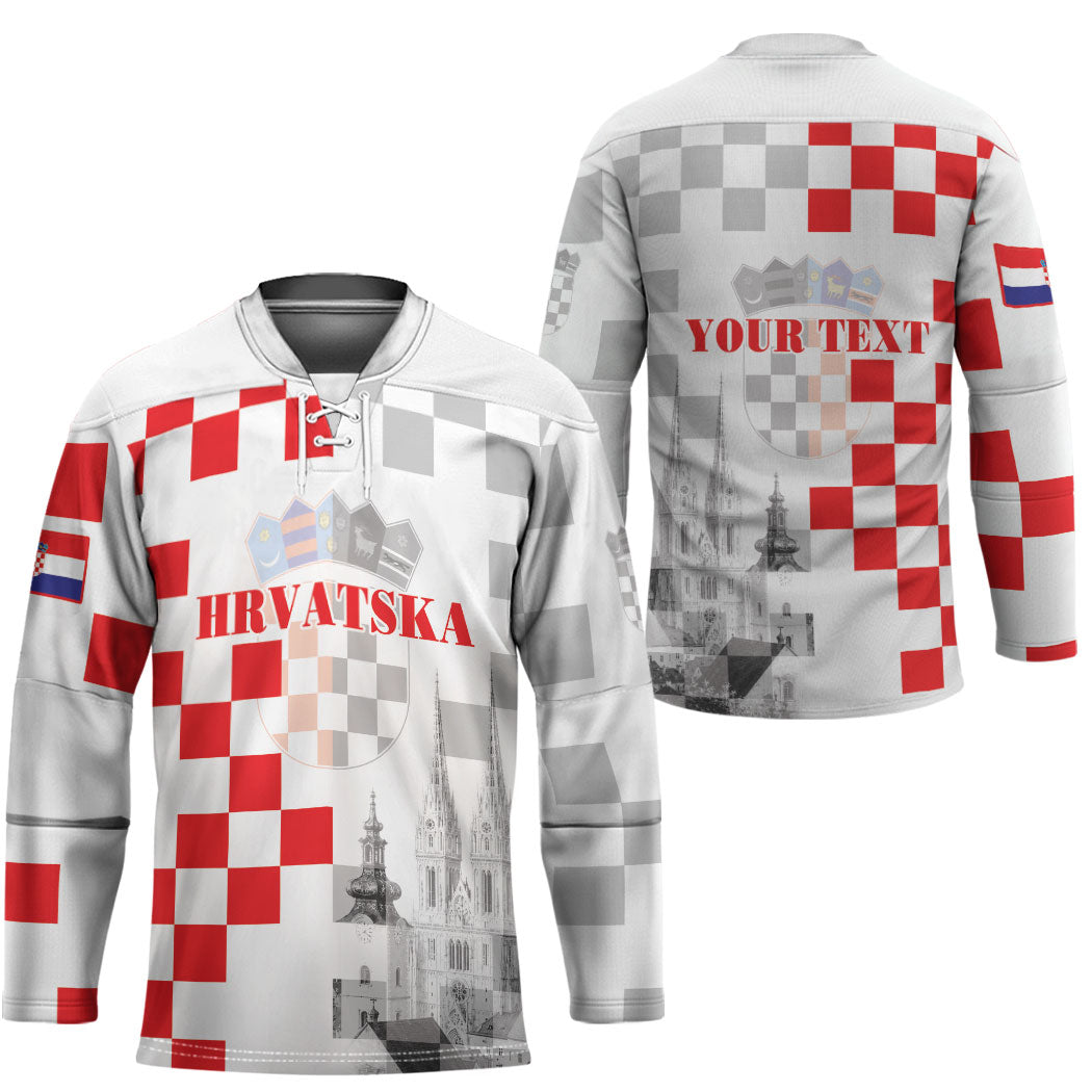Personalized Croatia Hrvatska Hockey Jersey National Day 2026 White Version