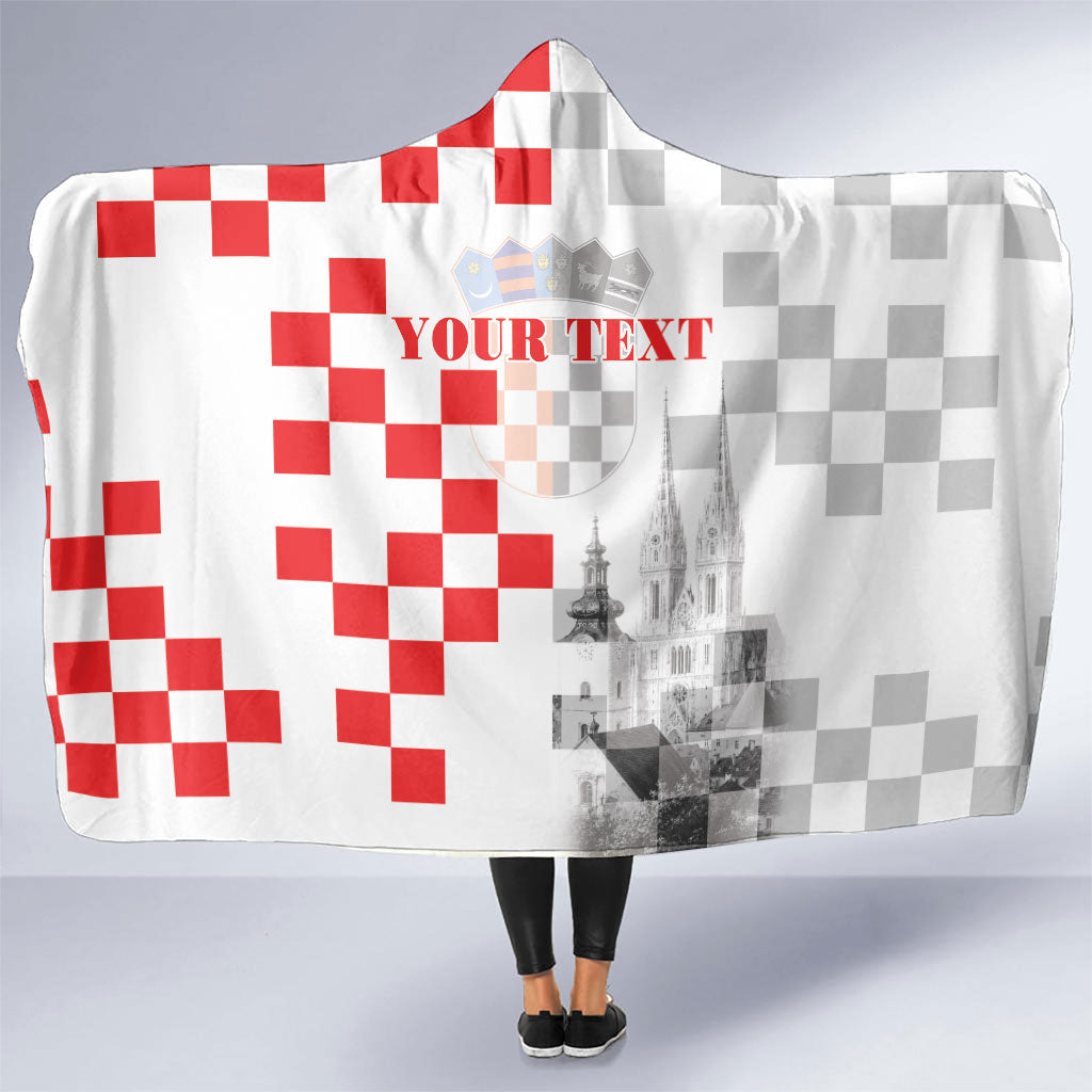 Personalized Croatia Hrvatska Hooded Blanket National Day 2026 White Version