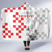Personalized Croatia Hrvatska Hooded Blanket National Day 2026 White Version