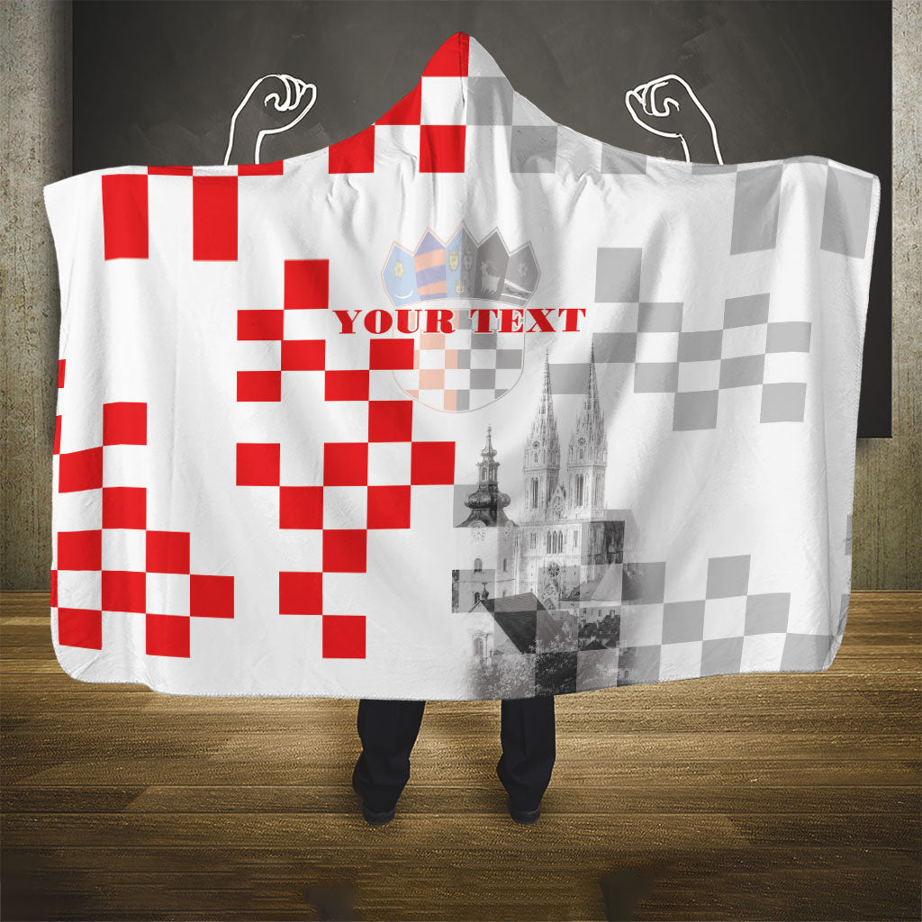 Personalized Croatia Hrvatska Hooded Blanket National Day 2026 White Version