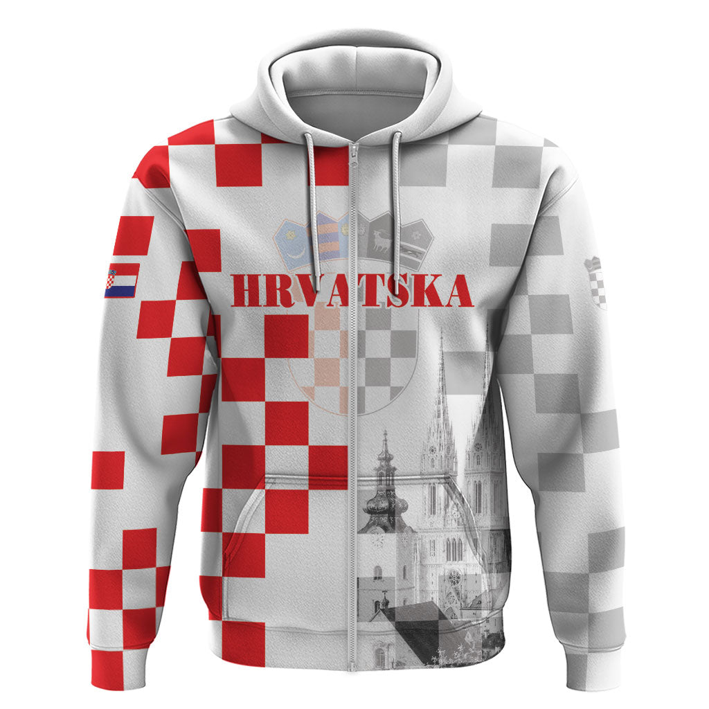 Personalized Croatia Hrvatska Hoodie National Day 2026 White Version