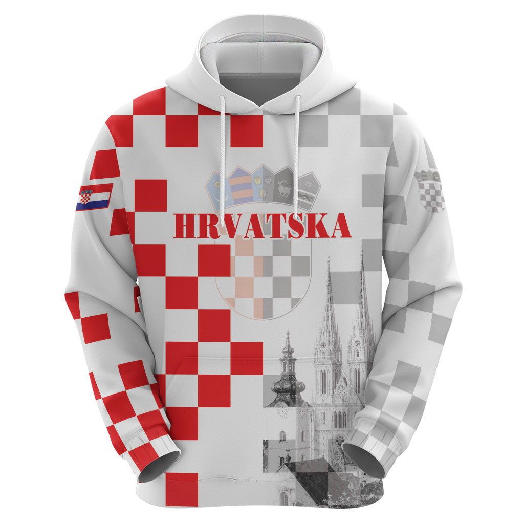 Personalized Croatia Hrvatska Hoodie National Day 2026 White Version