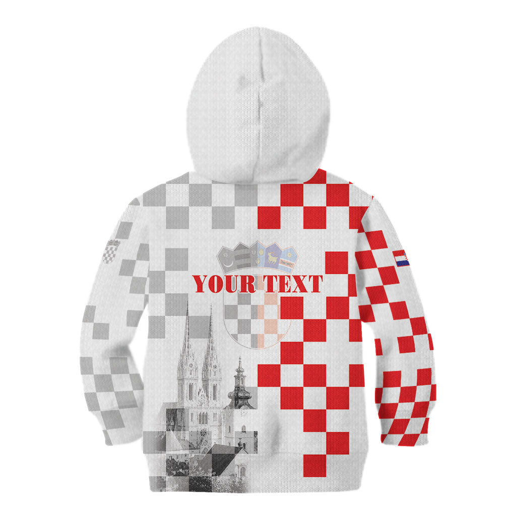 Personalized Croatia Hrvatska Kid Hoodie National Day 2026 White Version