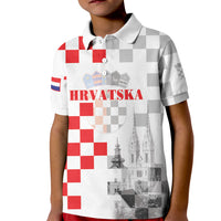 Personalized Croatia Hrvatska Kid Polo Shirt National Day 2026 White Version