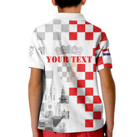 Personalized Croatia Hrvatska Kid Polo Shirt National Day 2026 White Version