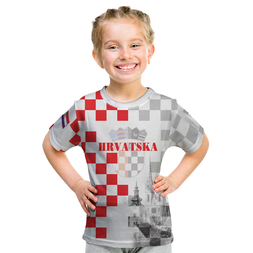 Personalized Croatia Hrvatska Kid T Shirt National Day 2026 White Version