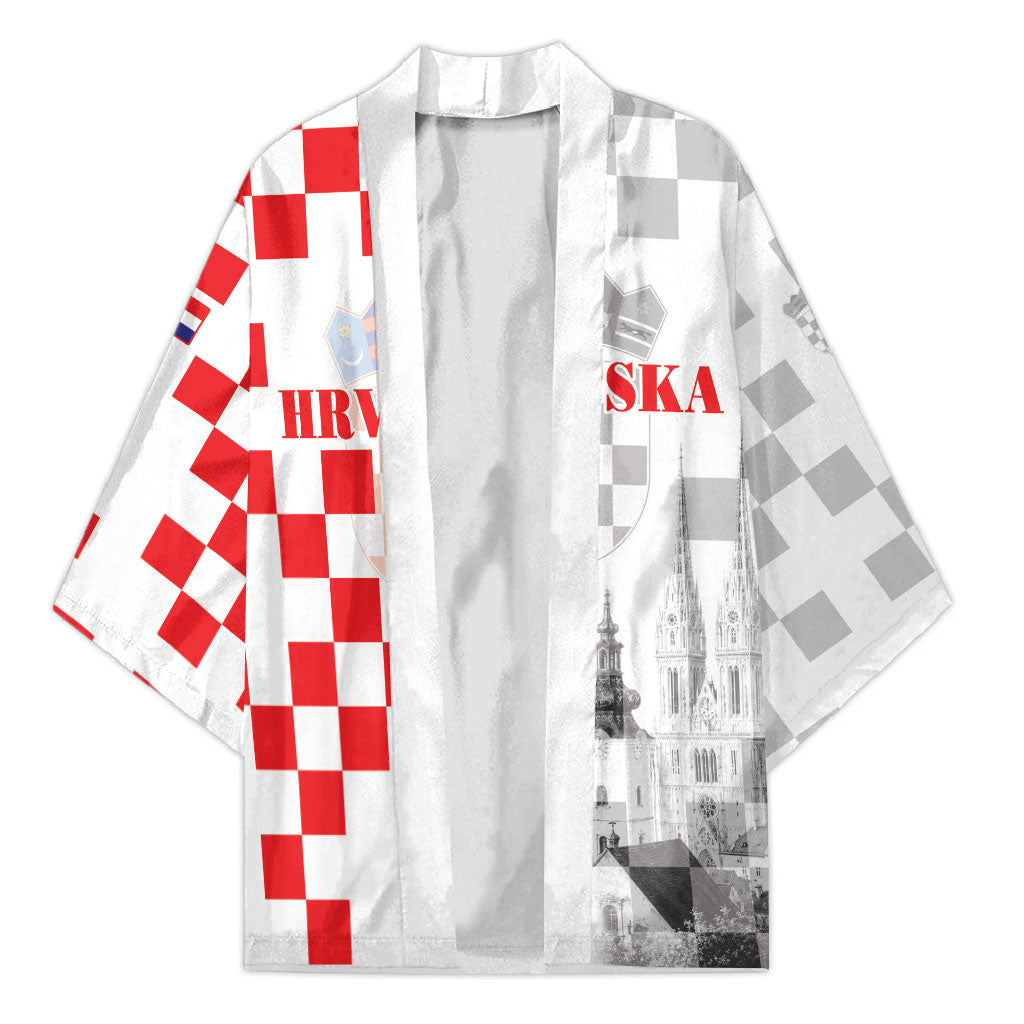 Personalized Croatia Hrvatska Kimono National Day 2026 White Version