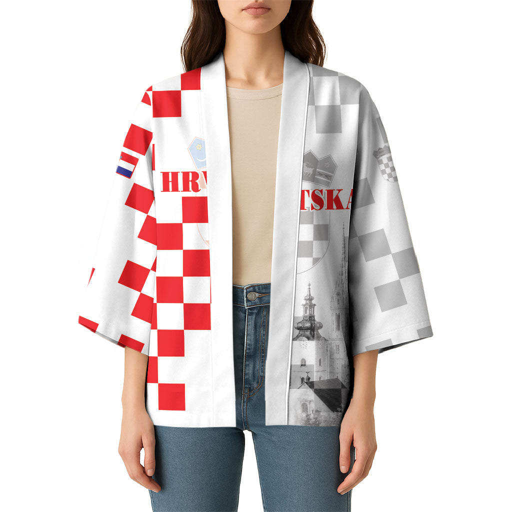 Personalized Croatia Hrvatska Kimono National Day 2026 White Version