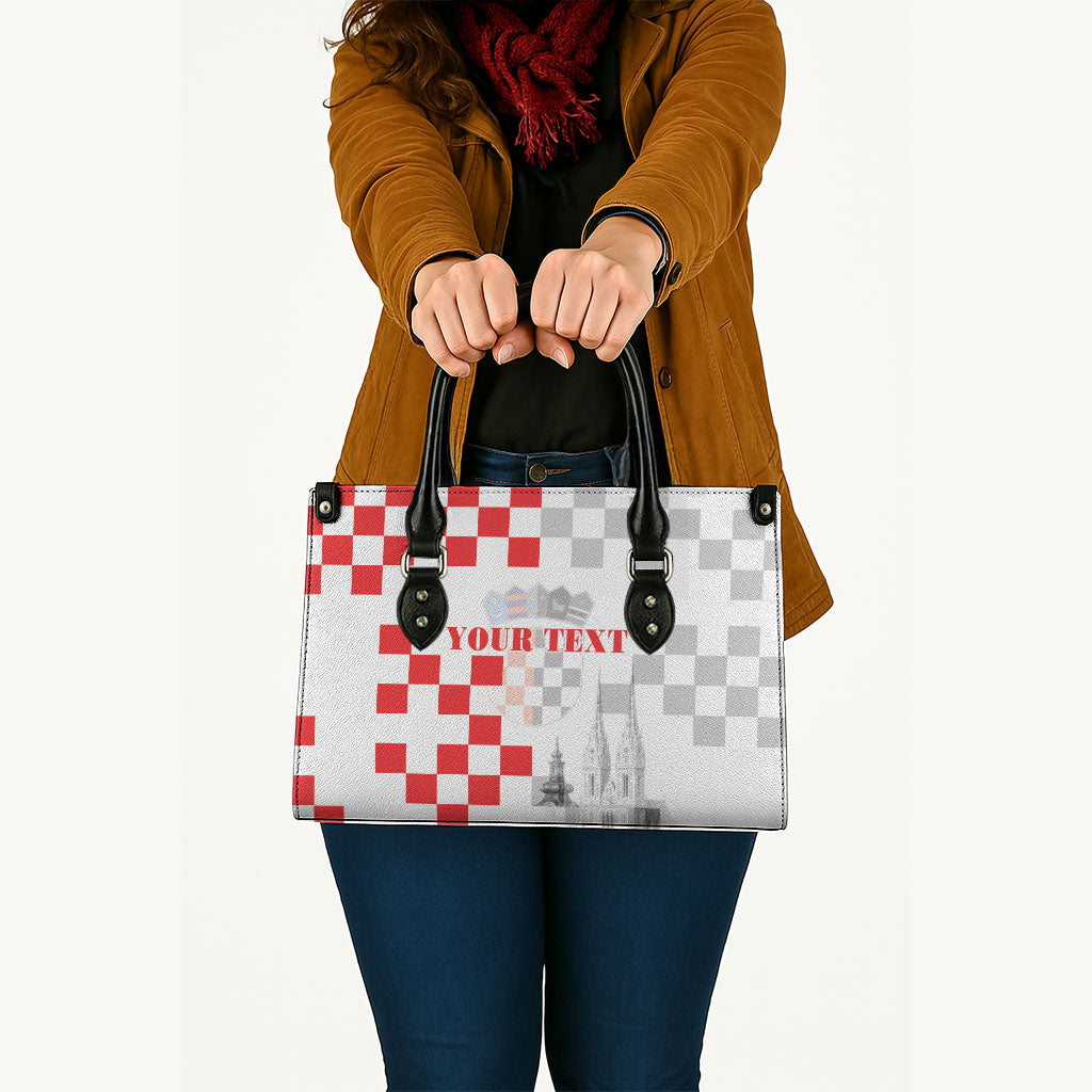 Personalized Croatia Hrvatska Leather Bag National Day 2026 White Version