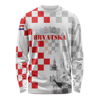 Personalized Croatia Hrvatska Long Sleeve Shirt National Day 2026 White Version