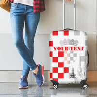 Personalized Croatia Hrvatska Luggage Cover National Day 2026 White Version