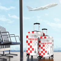 Personalized Croatia Hrvatska Luggage Cover National Day 2026 White Version