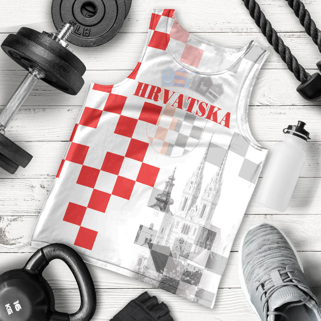 Personalized Croatia Hrvatska Men Tank Top National Day 2026 White Version