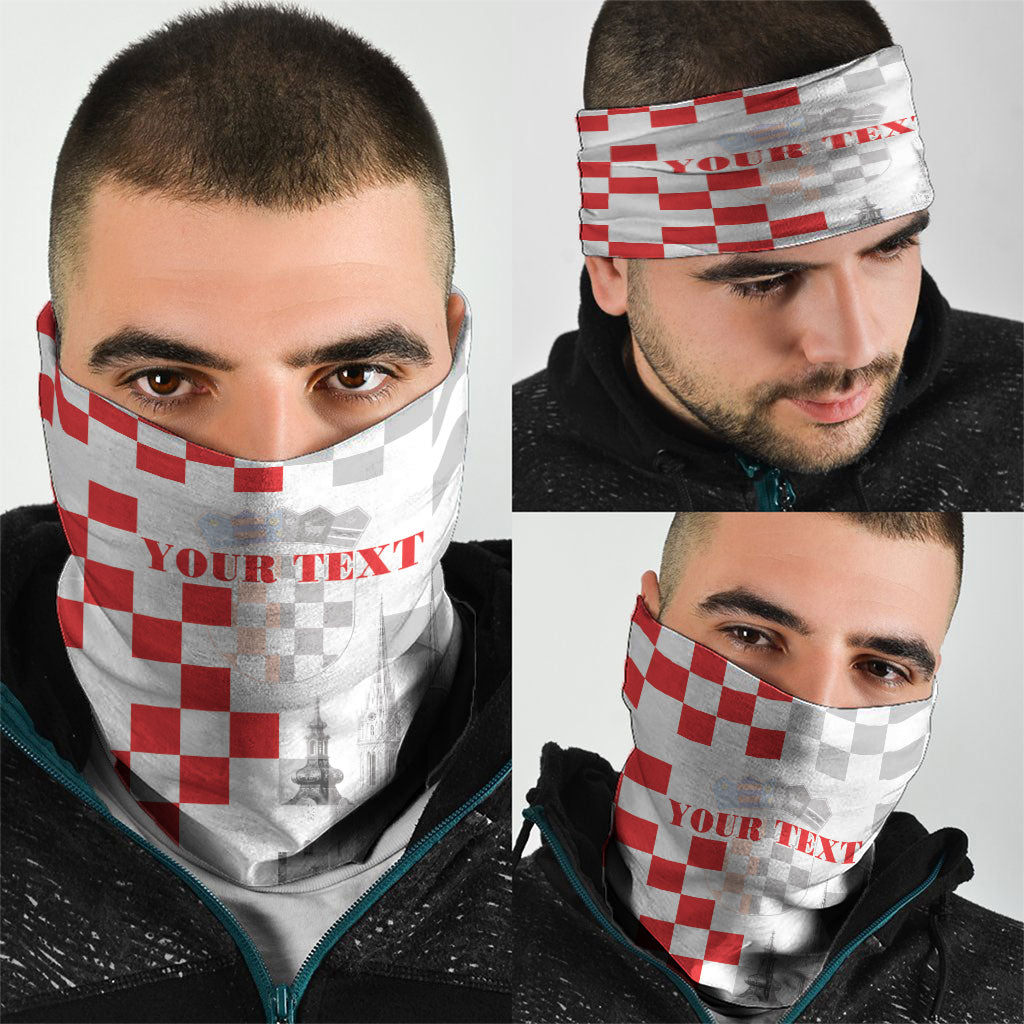 Personalized Croatia Hrvatska Neck Gaiter National Day 2026 White Version