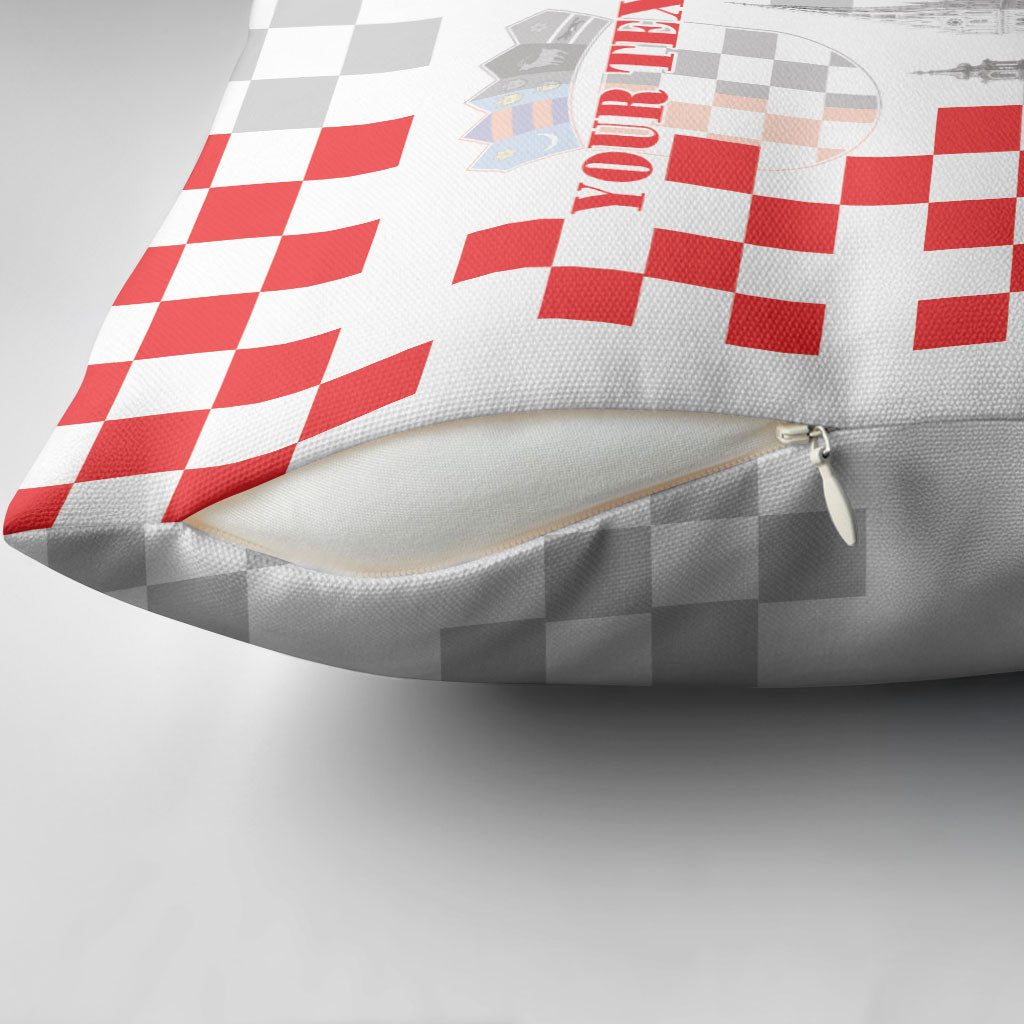 Personalized Croatia Hrvatska Pillow Cover National Day 2026 White Version