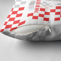 Personalized Croatia Hrvatska Pillow Cover National Day 2026 White Version
