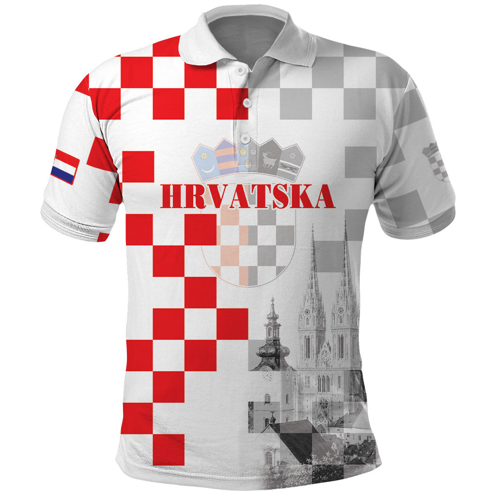 Personalized Croatia Hrvatska Polo Shirt National Day 2026 White Version