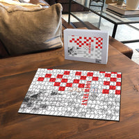 Personalized Croatia Hrvatska Puzzle National Day 2026 White Version