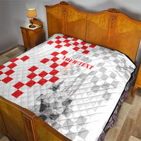 Personalized Croatia Hrvatska Quilt National Day 2026 White Version