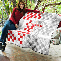 Personalized Croatia Hrvatska Quilt National Day 2026 White Version